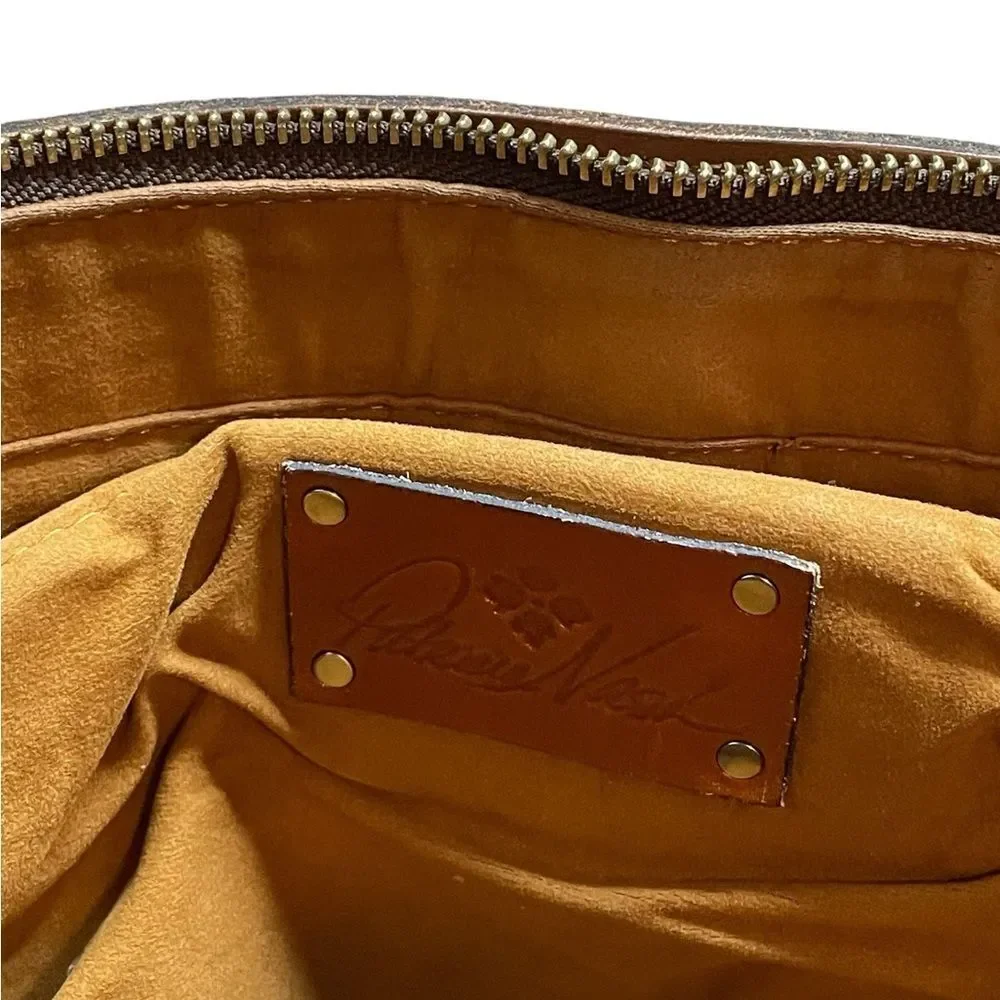 PATRICIA NASH Signature Map Large Tote Bag Brown